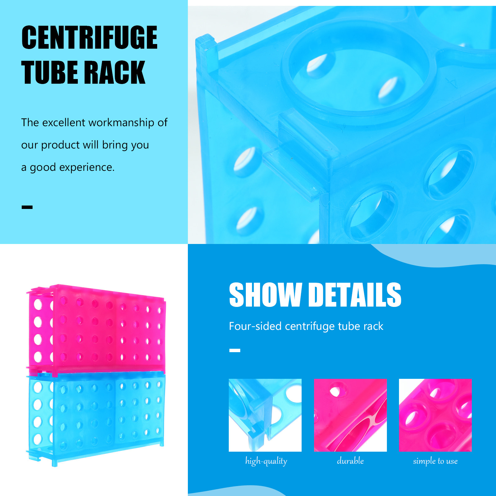 2Pcs Premium Thickened Plastic - Centrifuge Tube Rack 评论和价格