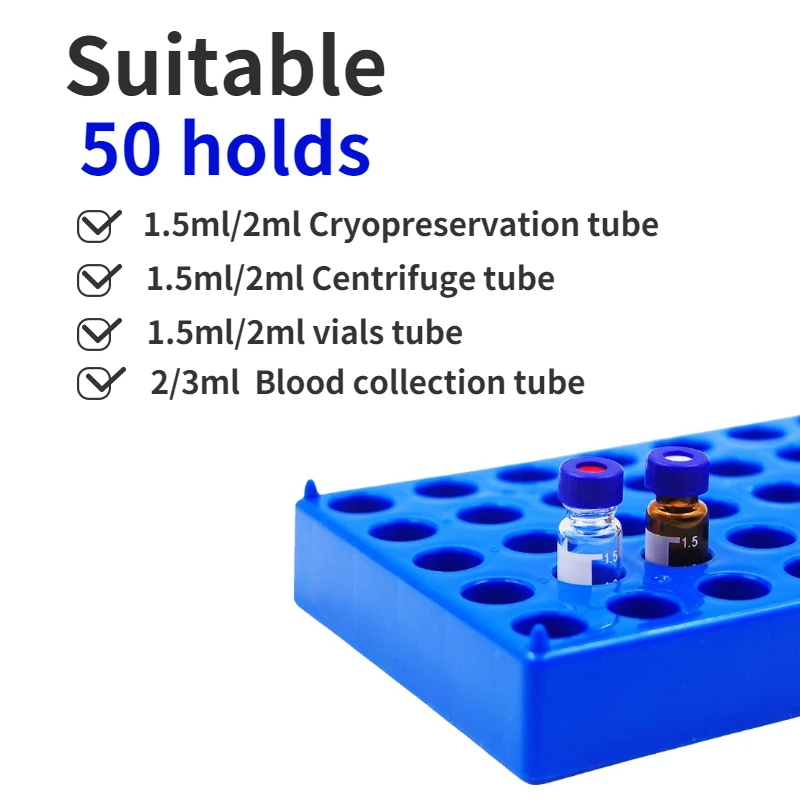 Plastic Vial Rack 50 Holds Sui - Centrifuge Tube Rack 评论和价格
