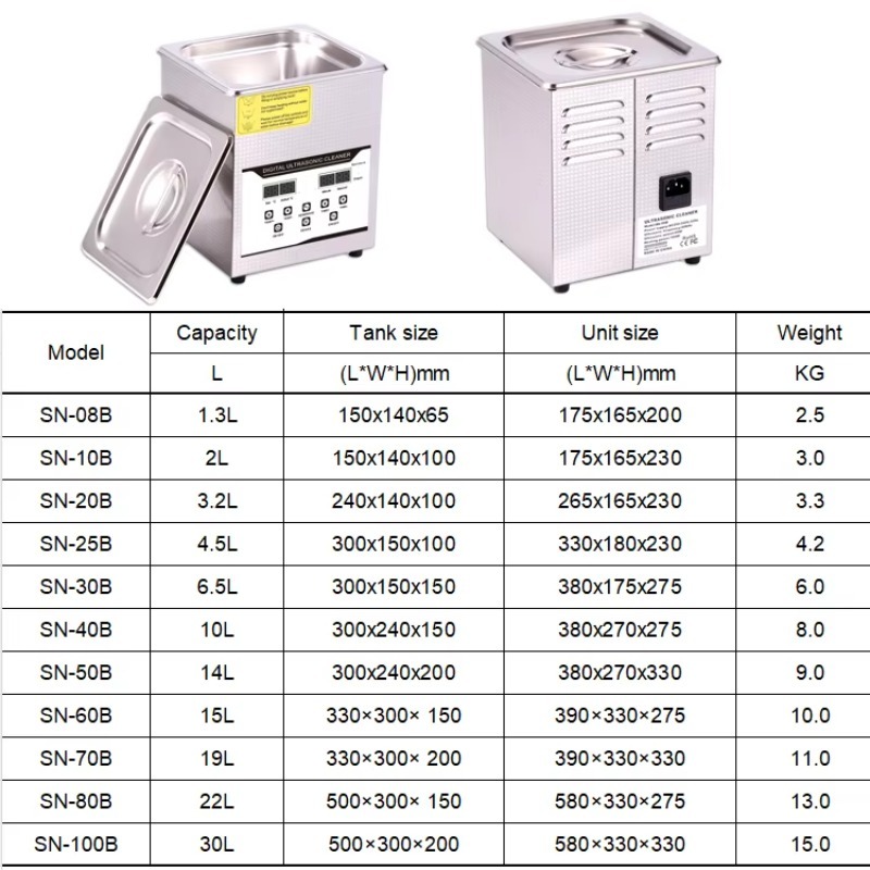 SN-08B 1.3L Electric Ultrasoni - Medical Lab Ultrasound 评论和价格
