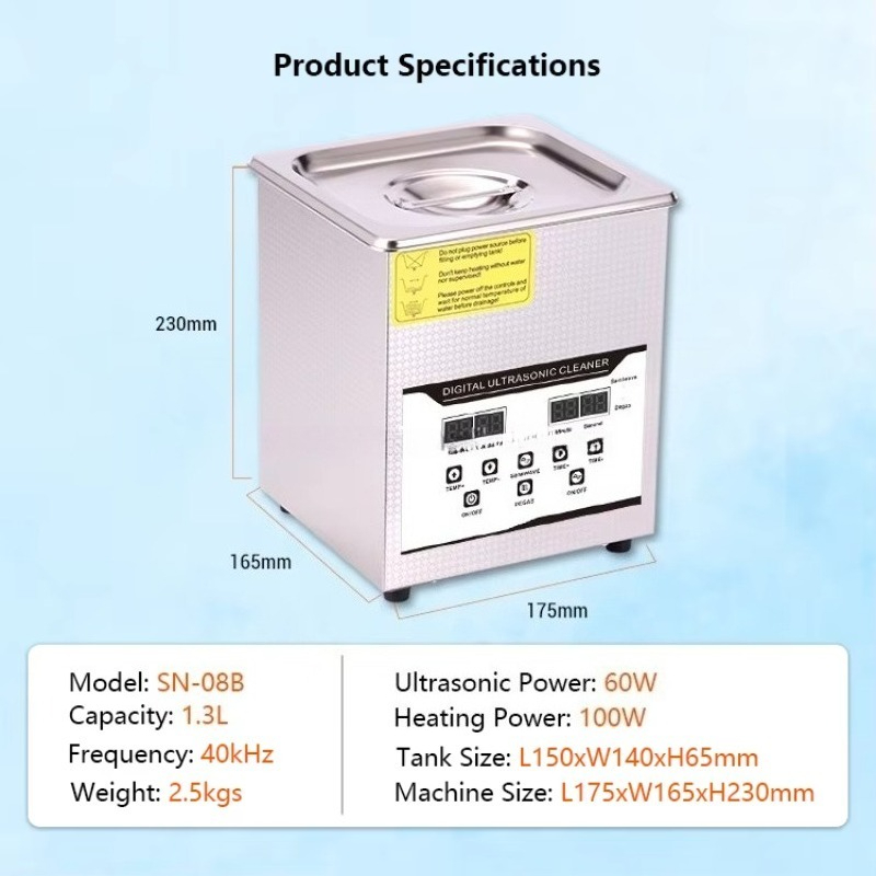 SN-08B 1.3L Electric Ultrasoni - Medical Lab Ultrasound 评论和价格